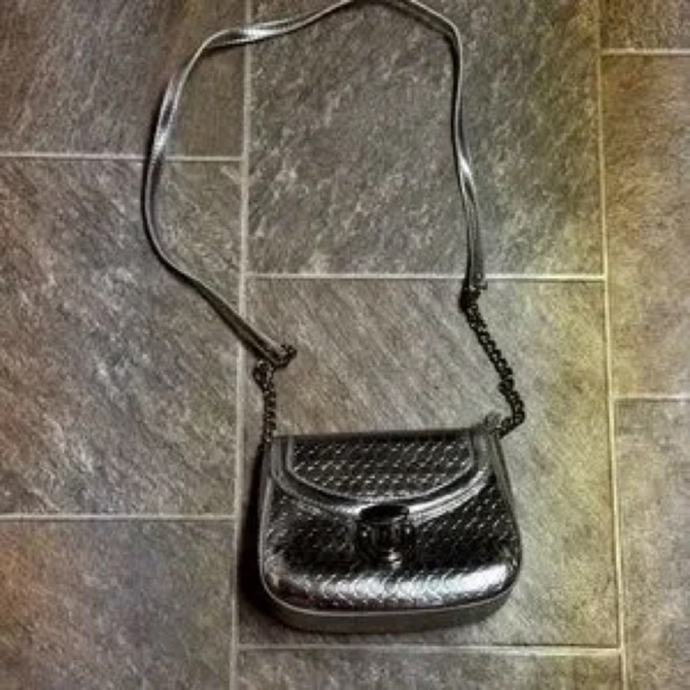 Elegant Silver Quilted Nine West Purse